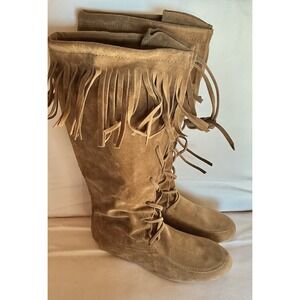 Forever Brown Suede Knee High Boots Size 7 New with Box Free Shipping
